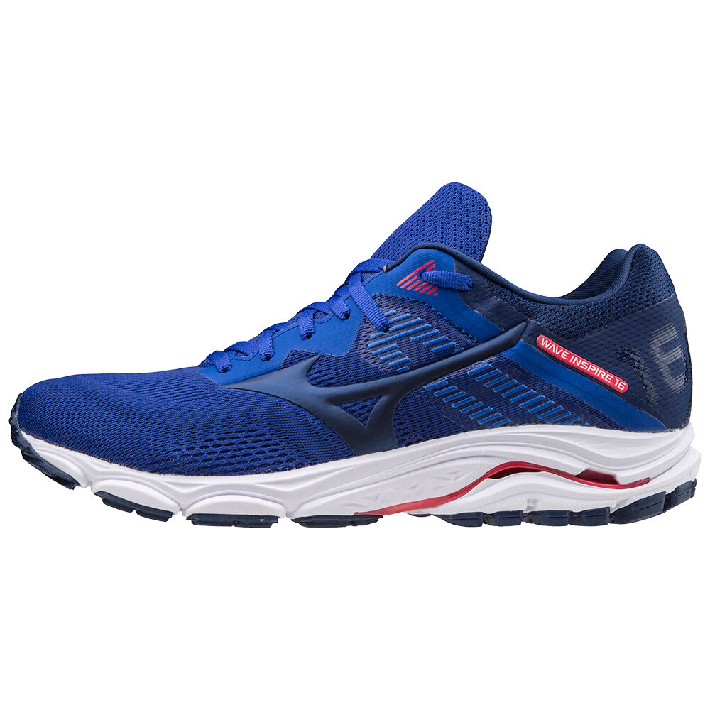 Panske Bezecke Topanky Mizuno Wave Inspire 16 Modre/Ruzove Vypredaj NUSJ69482